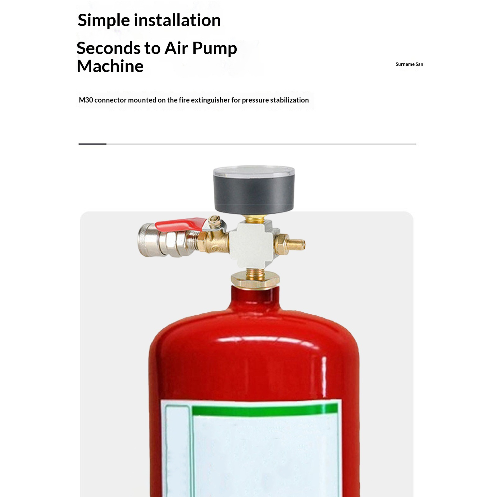 Small Air Tank Pressures Adapt - Fire Extinguisher Small recension och pris
