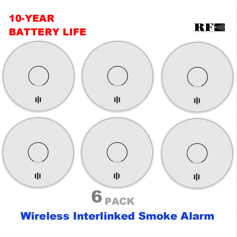 Wireless Interlinked Smoke Ala - Smoke Detector Interconnected recension och pris