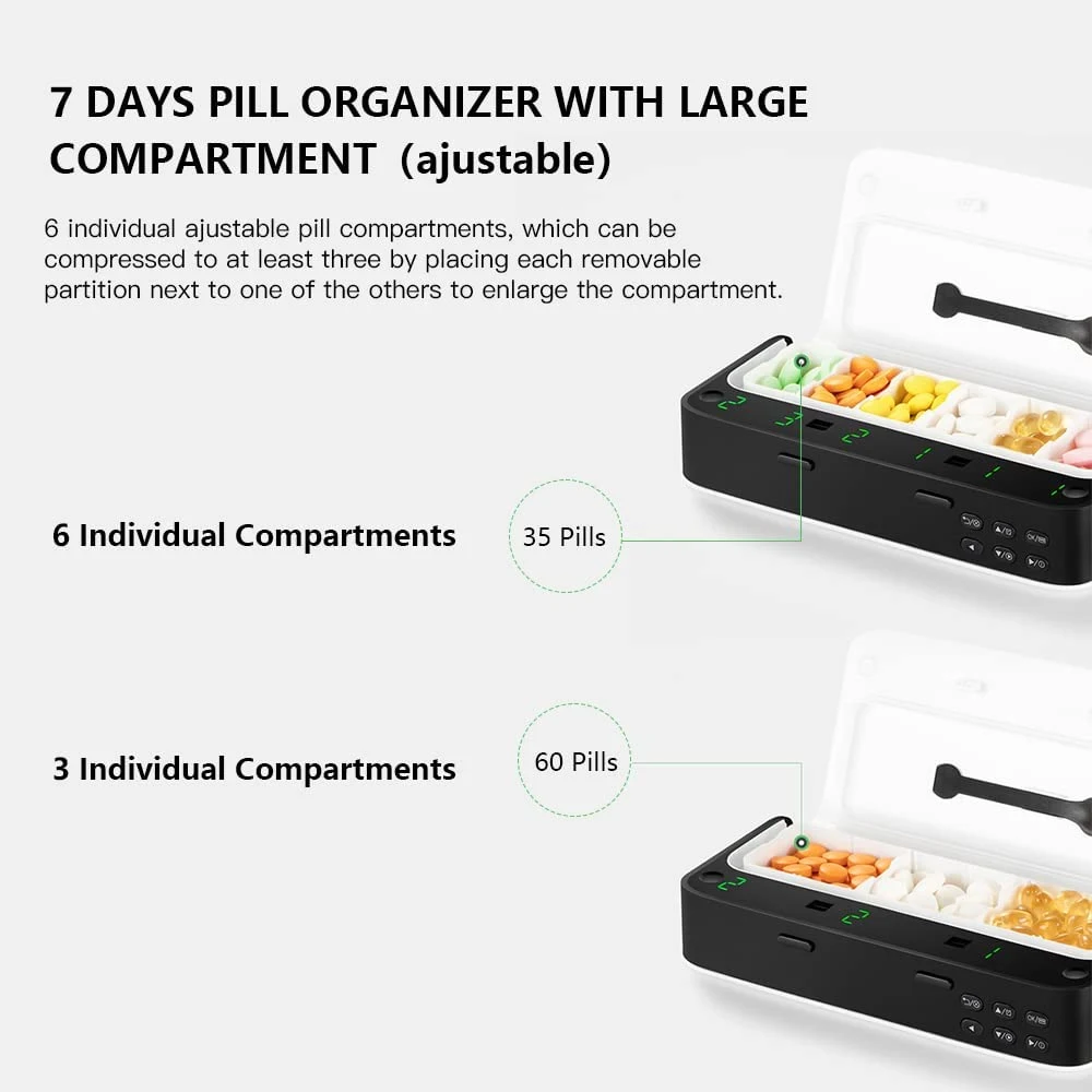 Pill Dispenser with Alarm Dail - Medicine Cabinet Lock recension och pris