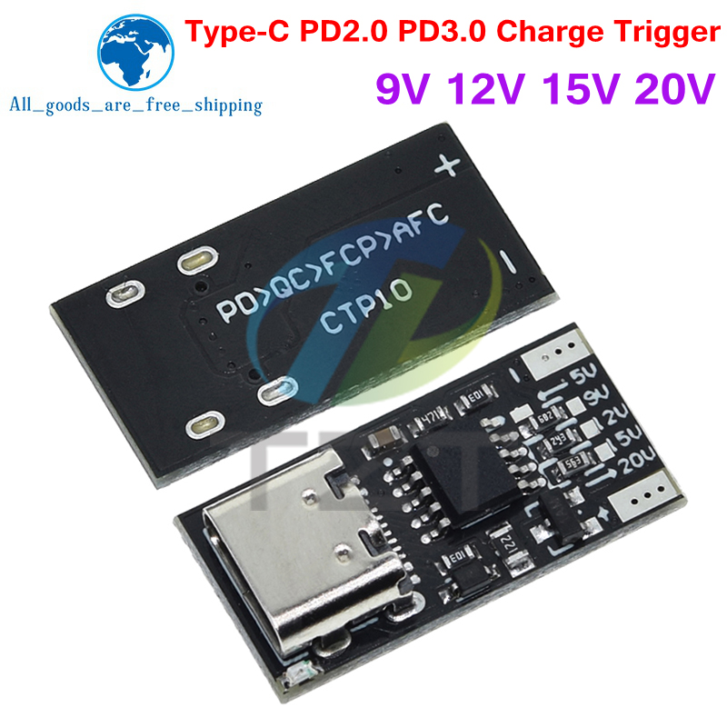 TZT Type-C PD2.0 PD3.0 9V 12V  - Co Detector Plug recension och pris