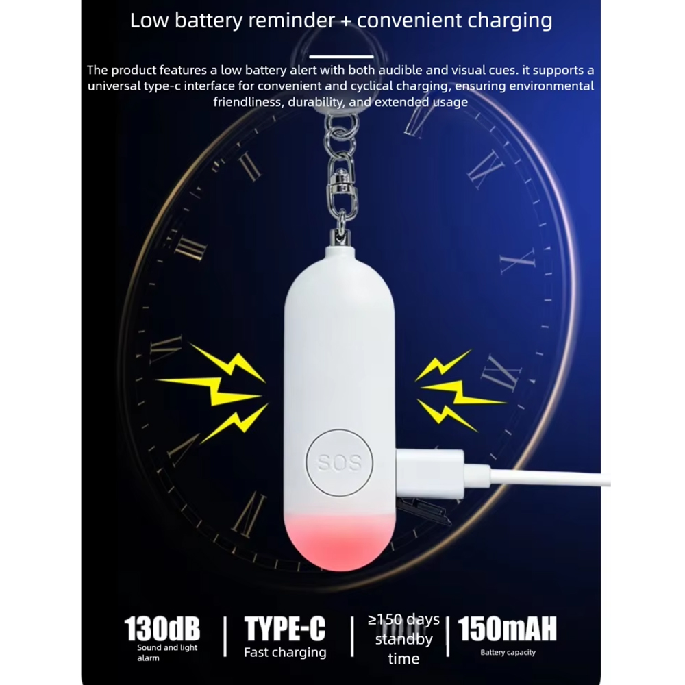 Self Defense Alarm LED Light R - Personal Alarm Keychain recension och pris