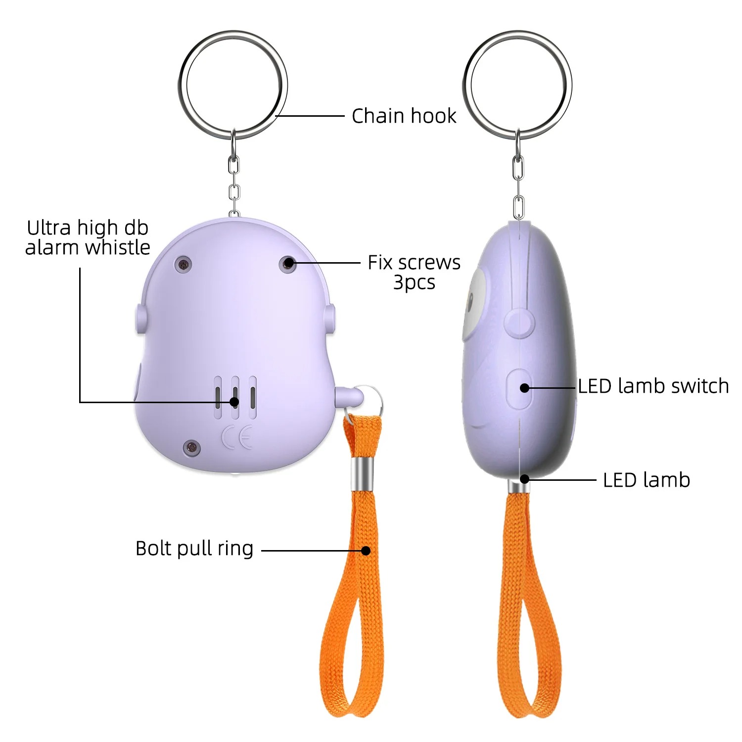 Personal Self Defense 5Pcs Ala - Personal Alarm Keychain recension och pris