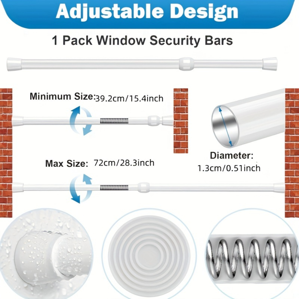 Adjustable Metal Window & Door - Window Lock Bar recension och pris