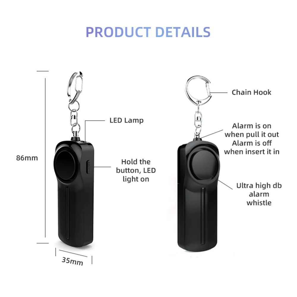 Self Defense Alarm 130dB Ultra - Personal Alarm Keychain recension och pris