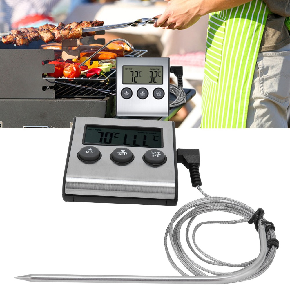 Silver Digital BBQ Meat Thermo - Pool Alarm Float recension och pris