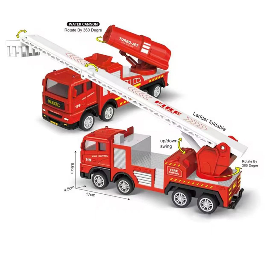 1pc-Alloy Fire Truck 1:32 Simu - Fire Escape Ladder recension och pris